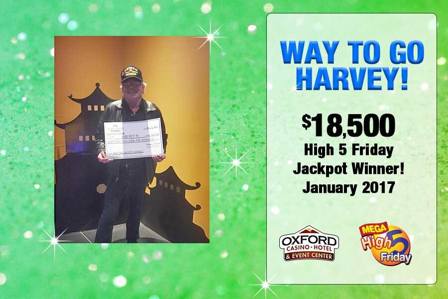 $18,500 High Five Friday Jackpot Winner