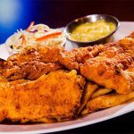 Fish and chips dish at Oxford Casino Hotel in Oxford, Maine
