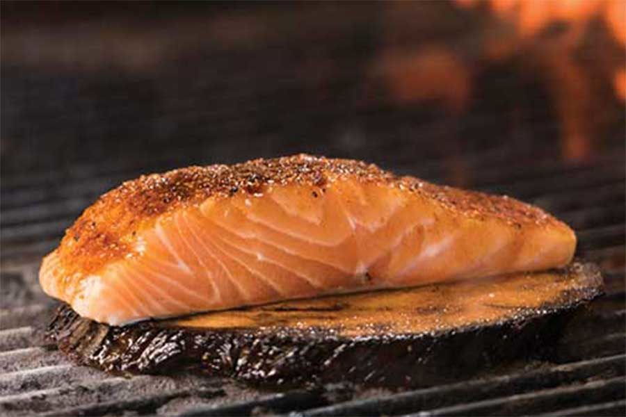 Salmon dish served at Oxford Casino Hotel in Maine
