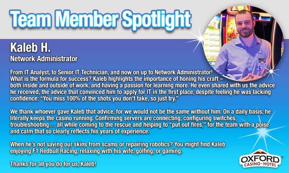 Team Member Spotlight - Kaleb H.