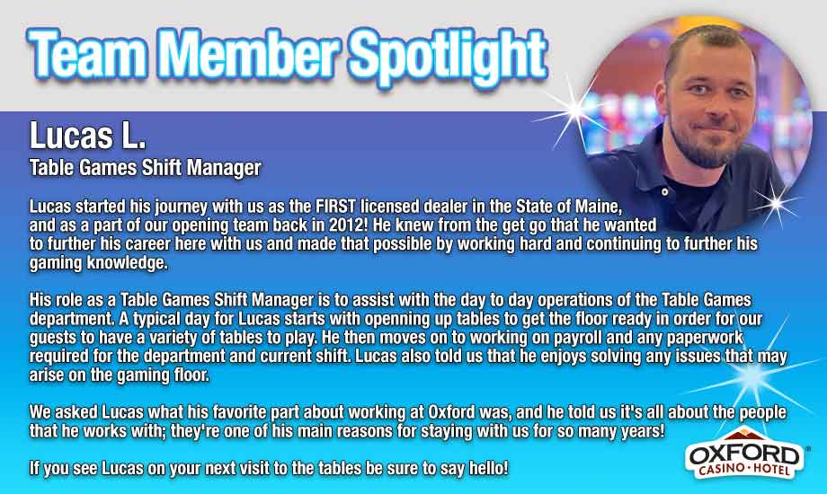 Team Member Spotlight - Lucas L