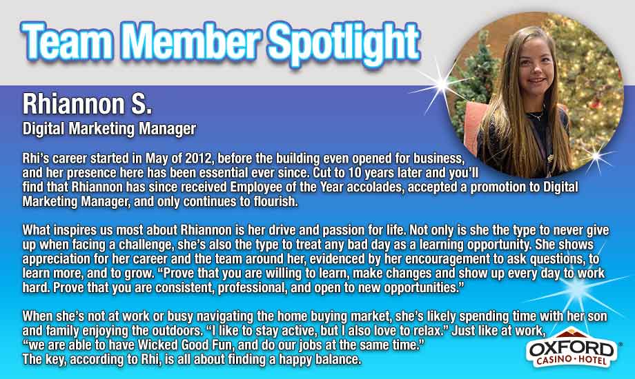 Team Member Spotlight - Rhiannon