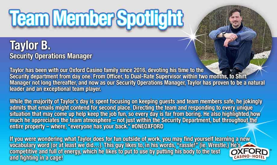 Team Member Spotlight - Taylor B.