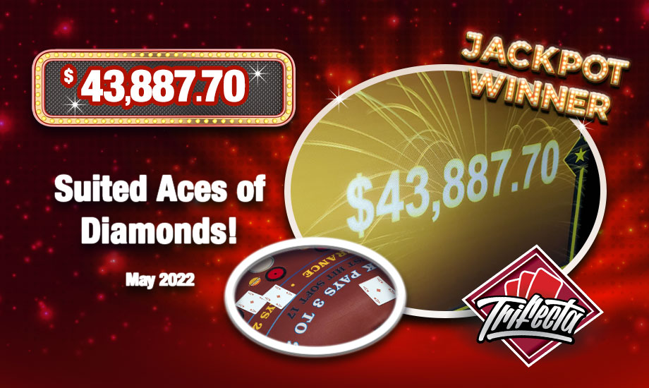 Suited Aces Table Games Blackjack Progressive JACKPOT - $43,887.70