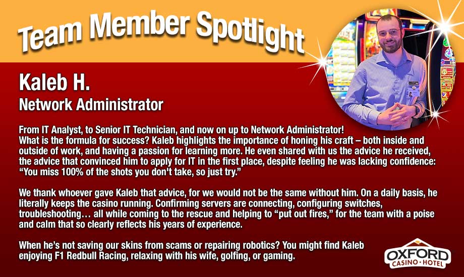 Team Member spotlight - Kaleb H