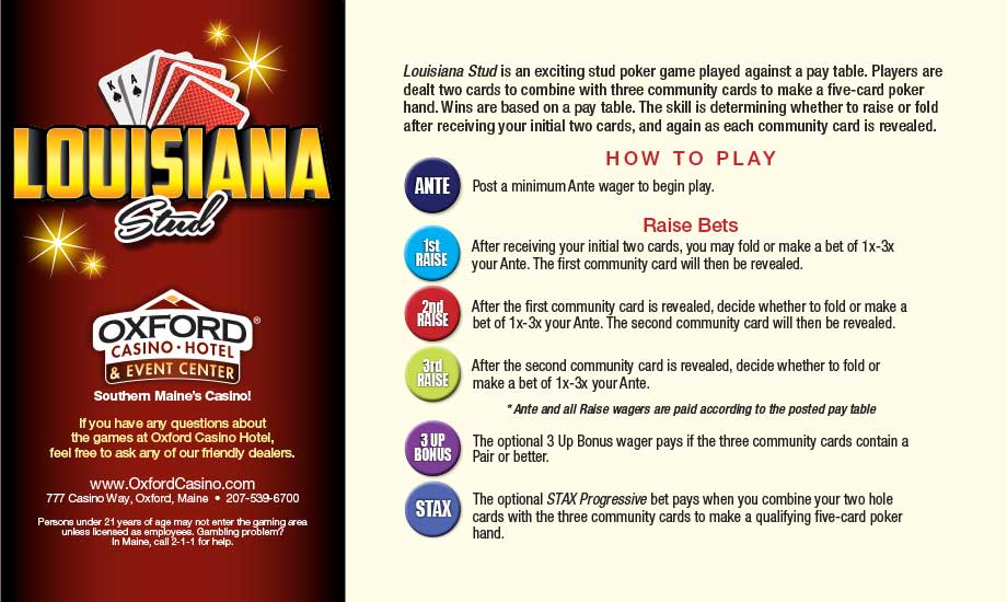 Louisiana Stud Game Rules