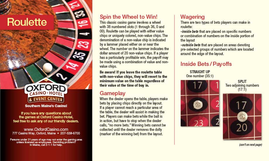 Roulette game rules page 1