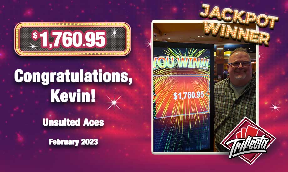 Table Games Jackpot Winner Unsuited Aces: Kevin K!