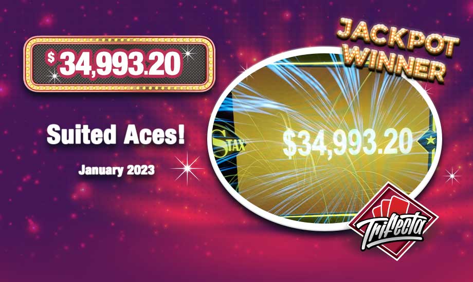 Suited Aces Table Games Jackpot WINNER! $33,993.20