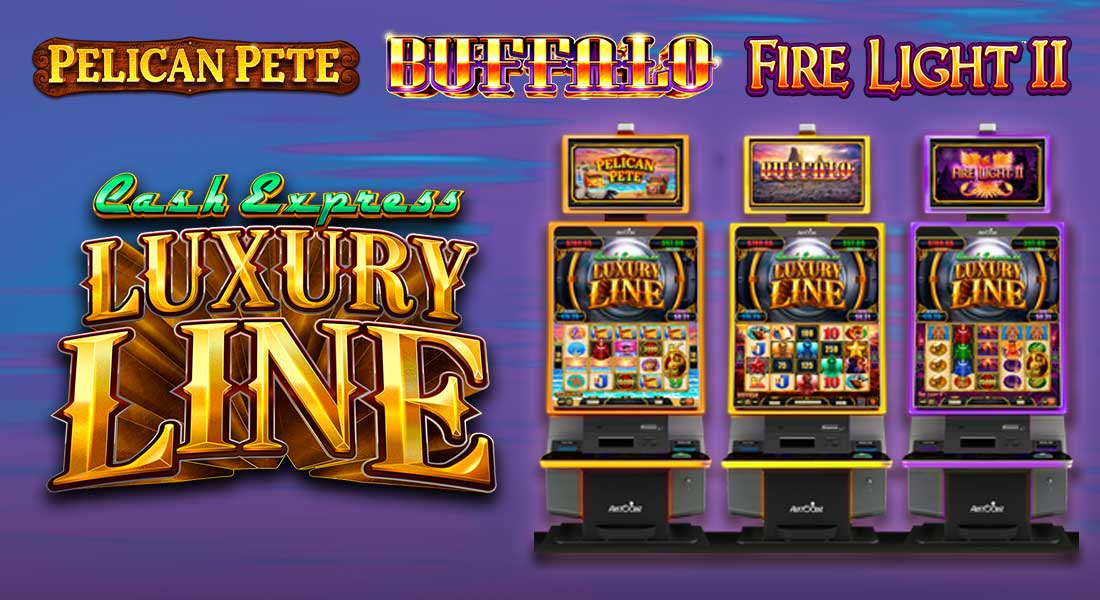 Cash Express Luxury Line charges along to Southern Maine's Casino with THREE new themes: Buffalo™, Pelican Pete™, and Fire Light II!