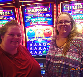 Rich Little Piggies Slot Machine jackpot winner Jamie H. $12,544.90