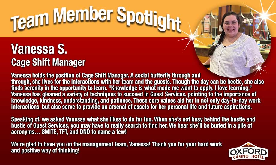 Vanessa S - Team Member Spotlight