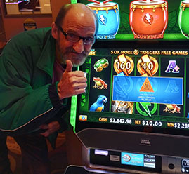 Thunder Drums slot machine jackpot winner Edward P.