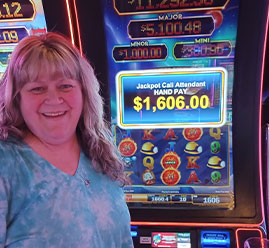 Slot machine jackpot winner Hope C. $1,606.00