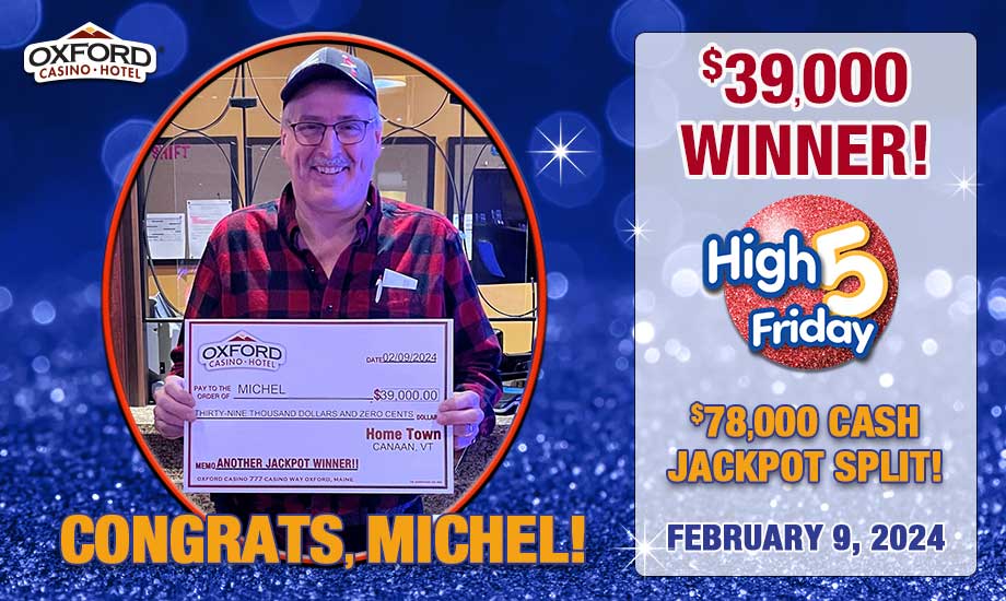 High 5 Friday CASH jackpot winner Michel 2/9/24 ,000