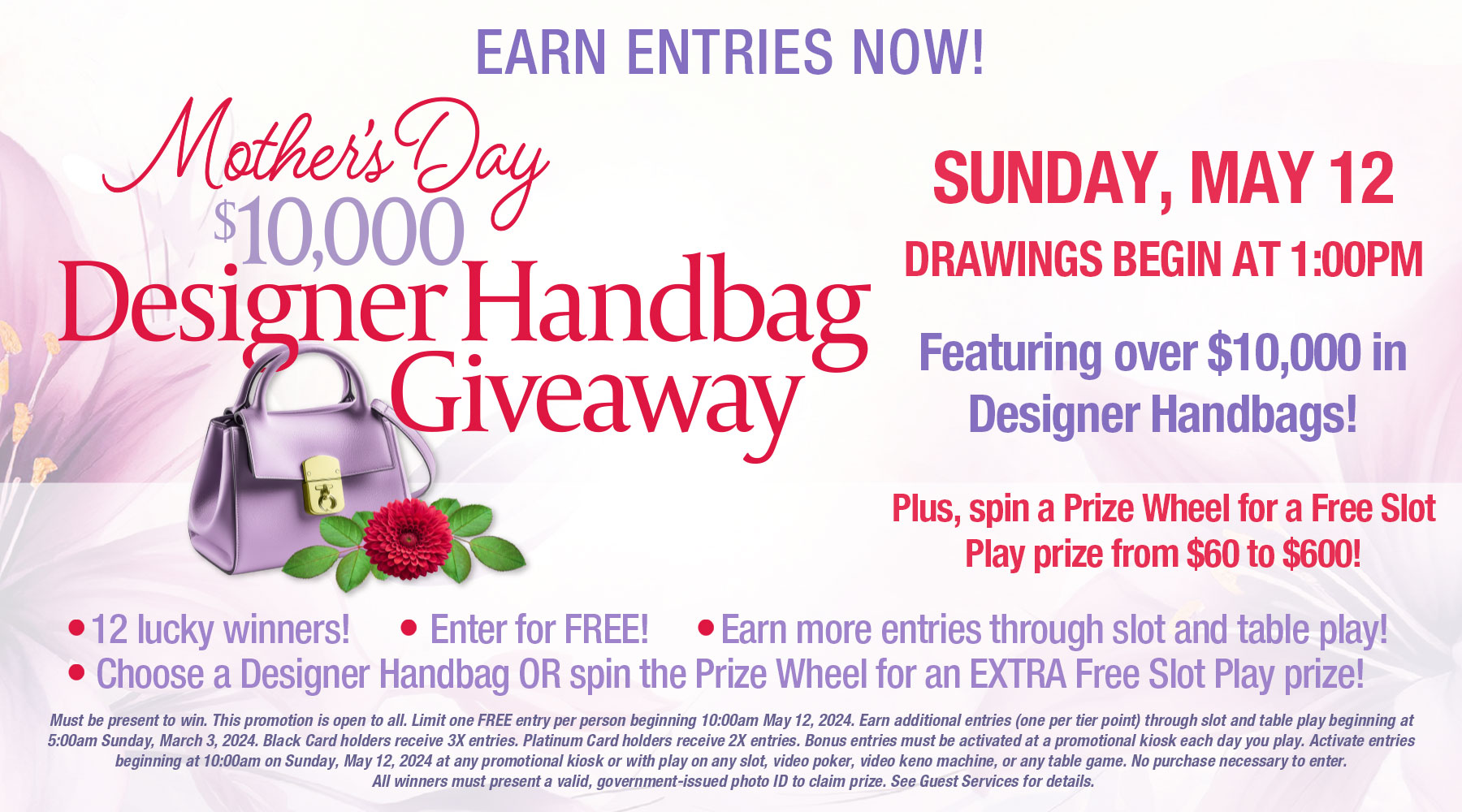 Mothers day at Oxford Casino Hotel - Earn entries now