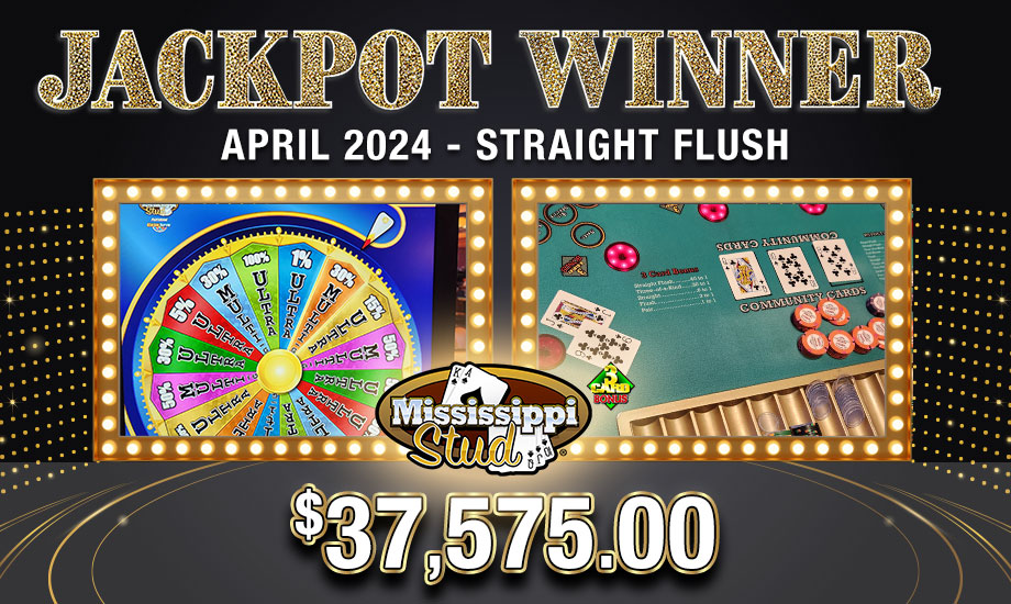 BIG table games jackpot win 4/12/24 $37,575.00