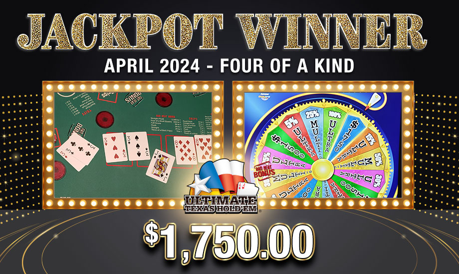 Four of kind on Ultimate Texas Hold Em 4/15/24