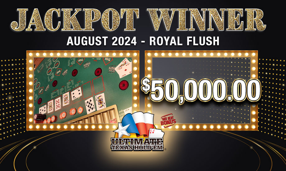 Royal Flush - Table Games Jackpot Winner at Oxford Casino Hotel! Join the Oxford Rewards Loyalty Club today!