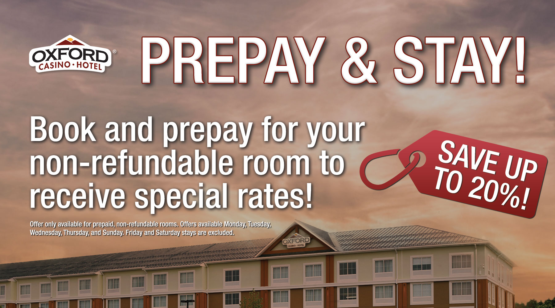 Pre-pay and stay Fall 25