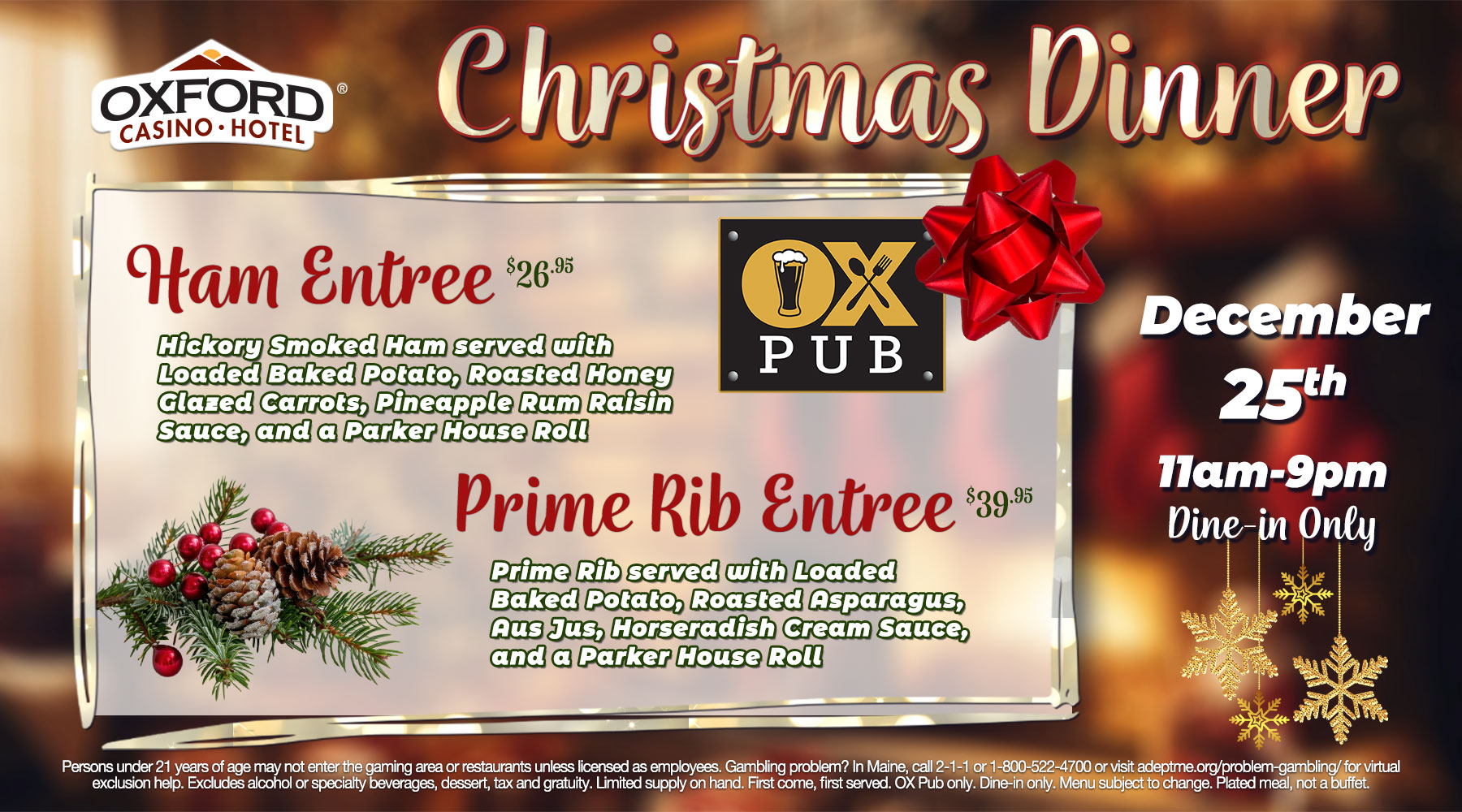 Christmas Dinner at OX Pub