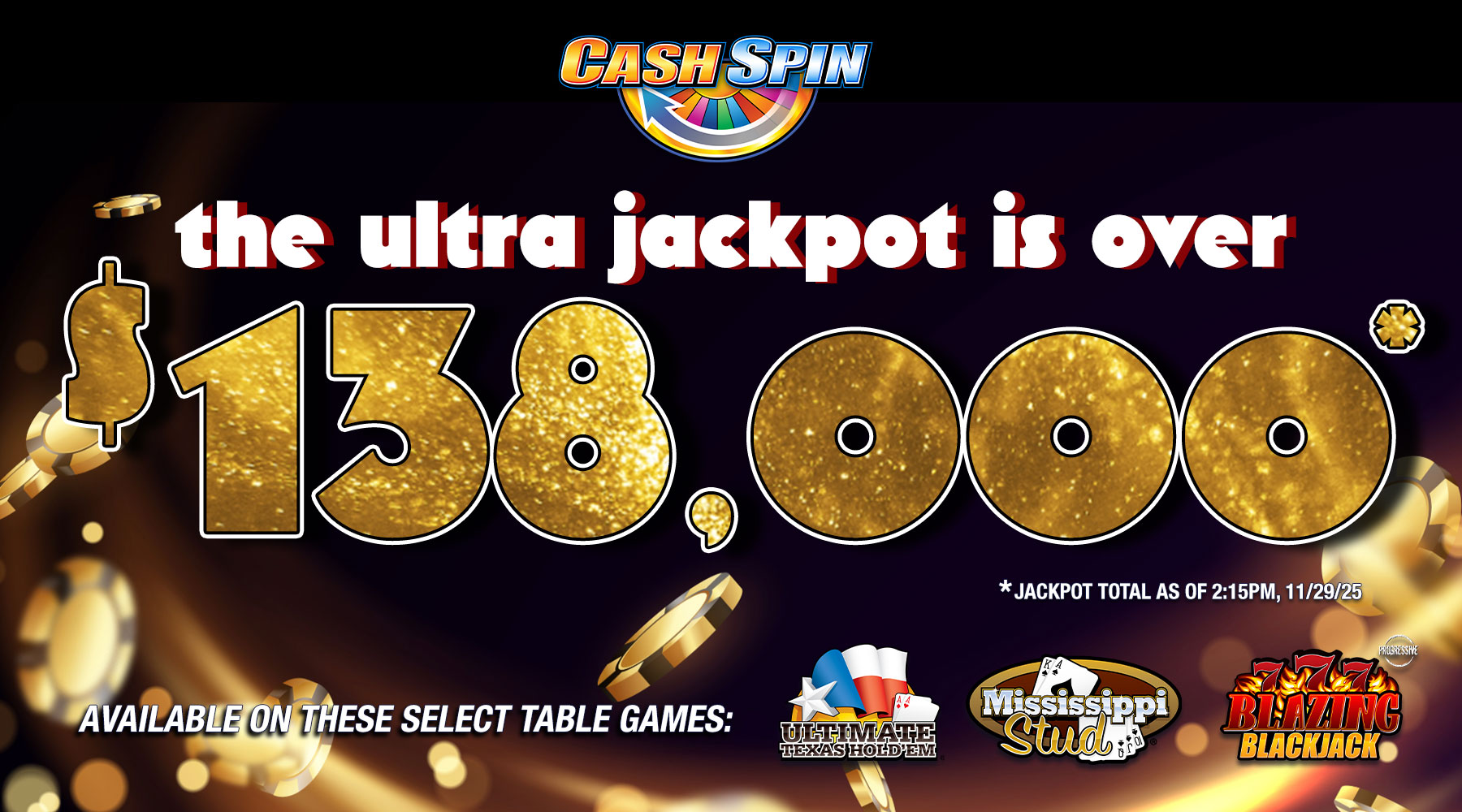 Cash Spin 138K Nov29