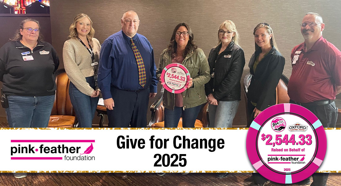 GIVE FOR CHANGE PINK FEATHER FOUNDATION